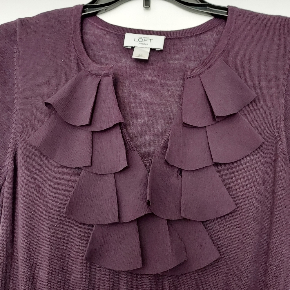 Ann Taylor Loft Dress, S Petite, deep purple